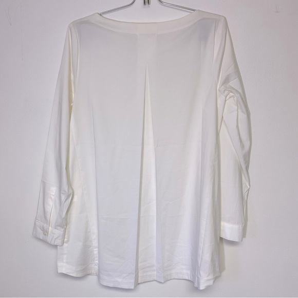 J Jill White Shirt Collection Long Sleeve Tunic Top Size Small - Picture 2 of 14